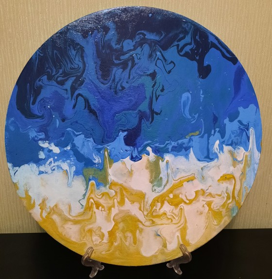 Painting акрилом Морская абстракция