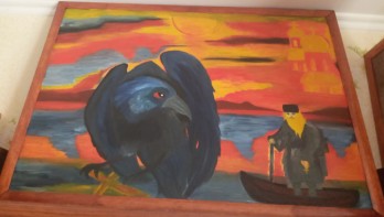 Painting маслом Мудрый ворон и старец