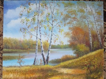 Painting маслом "Осенний день"
