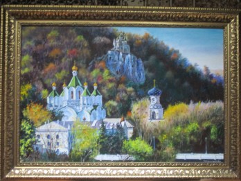 Painting маслом "Святогорская лавра"