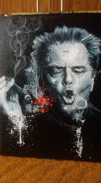 Painting маслом Мужчина с сигарой