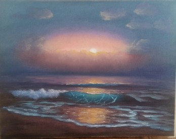 Painting маслом Світло на хвилях