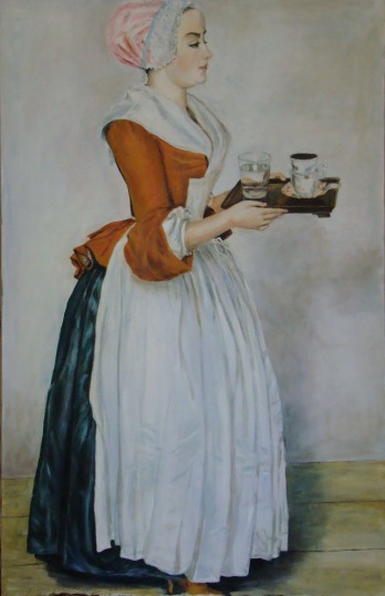Painting маслом Шоколадница