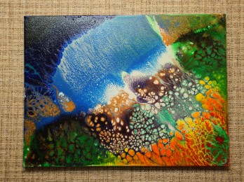 Painting акрилом Голубая лагуна
