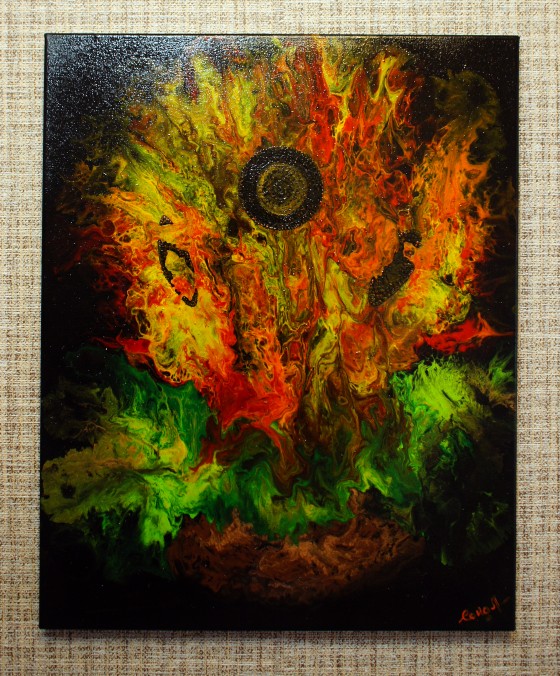 Painting акрилом Подсолнухи