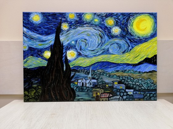 Painting маслом Репродукция "Звёздная ночь" 