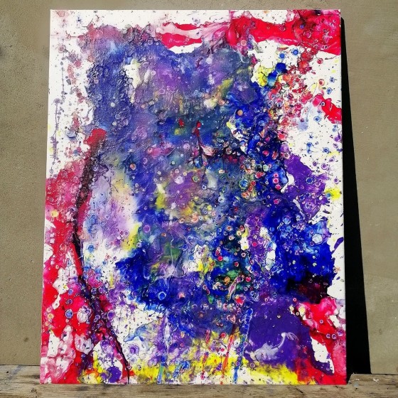 Painting акрилом Эмоциональный взрыв