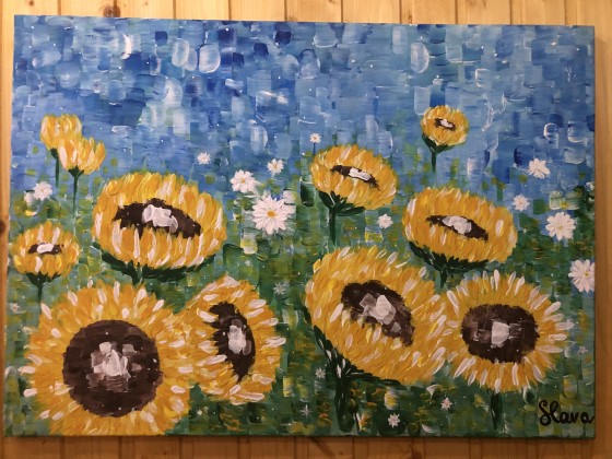 Painting акрилом Соняшники