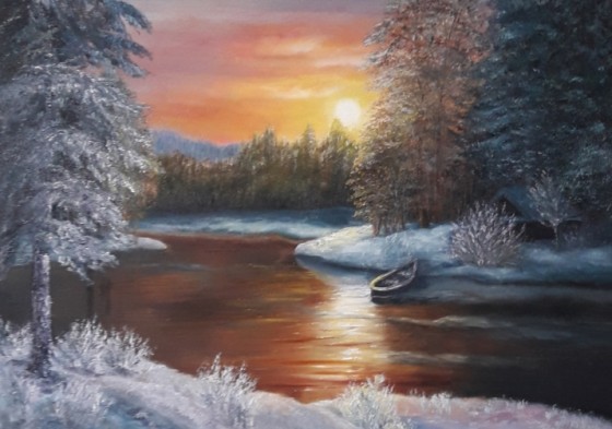 Painting маслом Тает лёд 