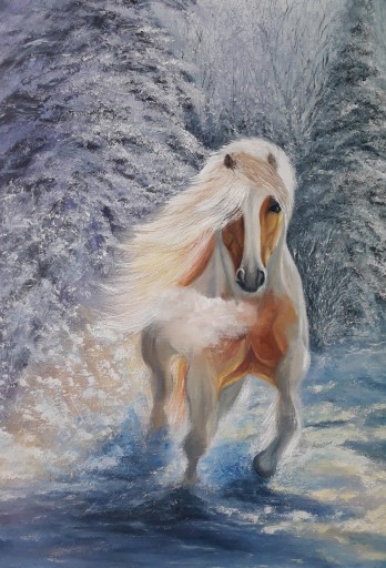 Painting маслом Зимняя сказка 