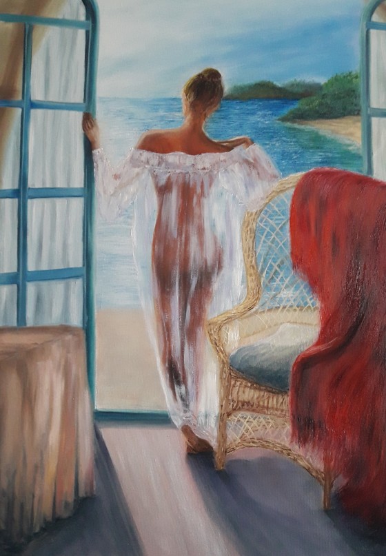 Painting маслом Дева океана 