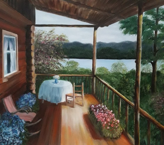 Painting маслом Домик мечты