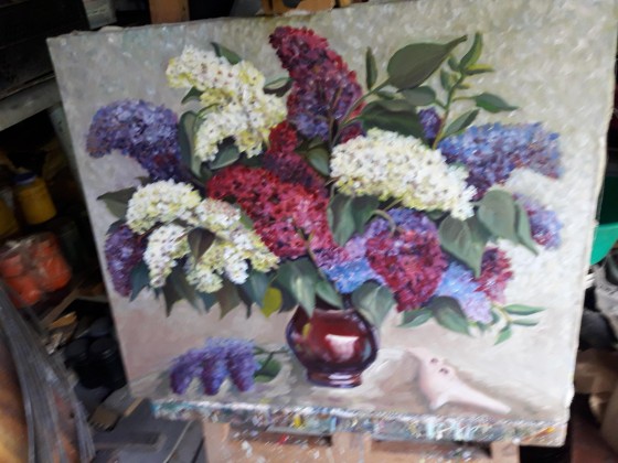 Painting маслом Сирень