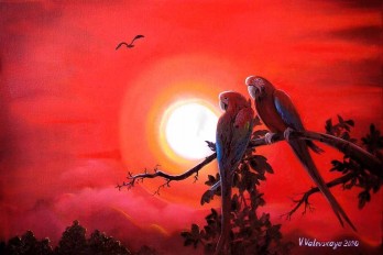 Painting маслом На закате