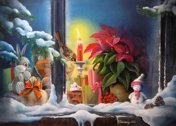 Painting маслом Волшебное Рождество