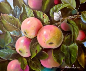 Painting маслом Наливные яблоки