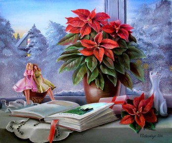 Painting маслом Рождественская сказка