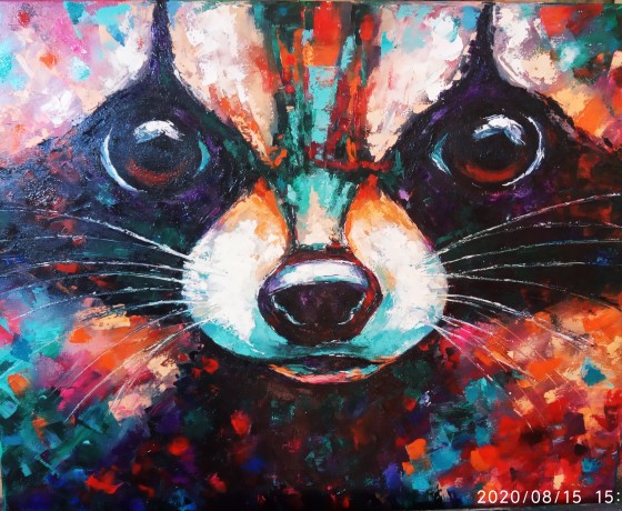 Painting маслом Портрет Енота