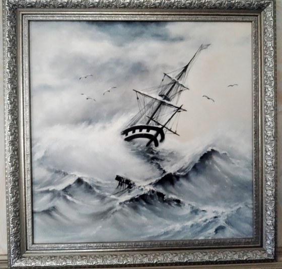 Painting маслом Крушение корабля