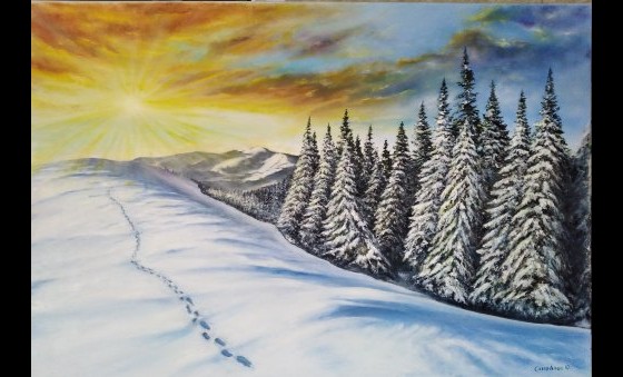 Painting маслом Зима