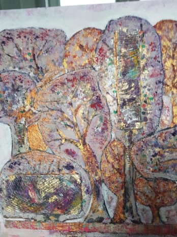 Painting акрилом ЦВЕТУЩИЕ ДЕРЕВЬЯ