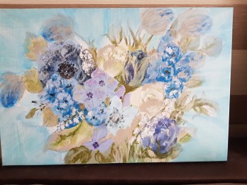 Painting акрилом цветы