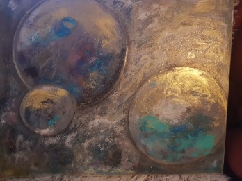 Painting акрилом плазмоиды планет