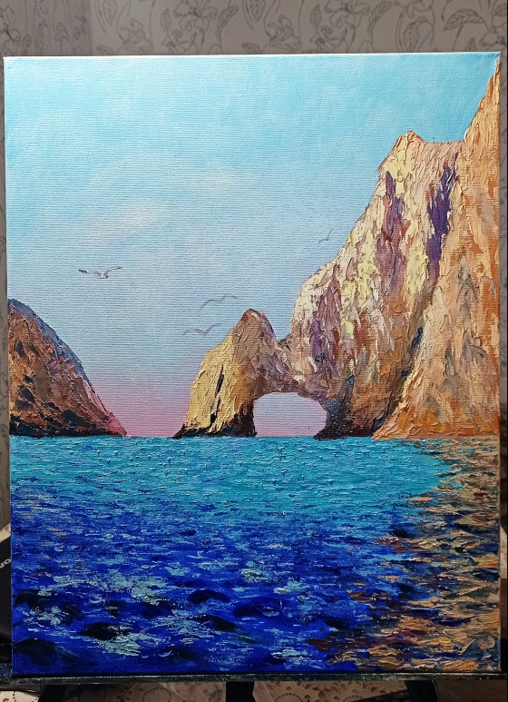 Painting маслом Море, солнце