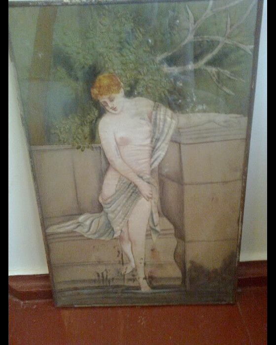 Painting в смешанной технике Картина Купальщица