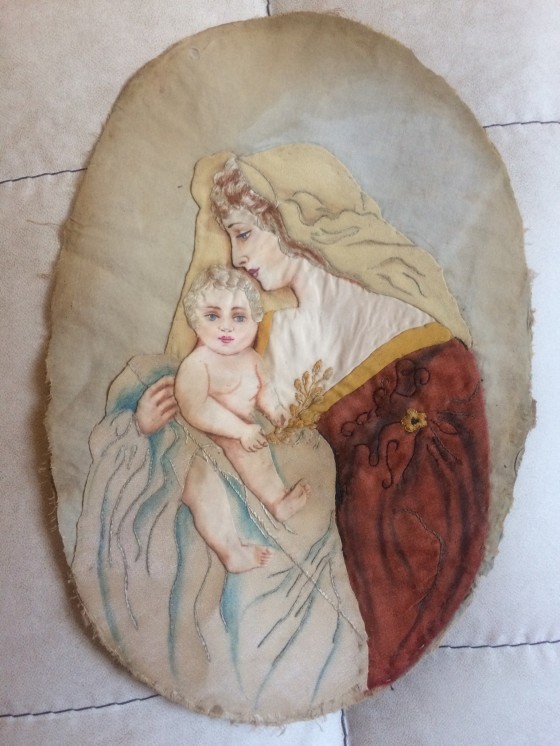 Painting в смешанной технике Картина Мадонна