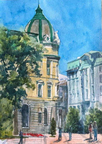 Painting акварелью Музей у Львові