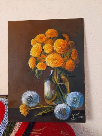Painting маслом Кульбаби 