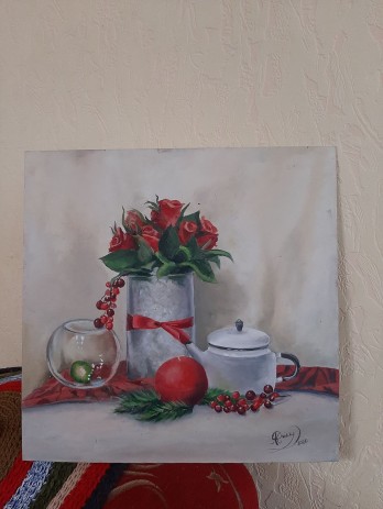 Painting маслом Розы