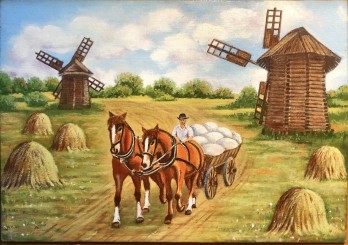 Painting маслом Мельницы