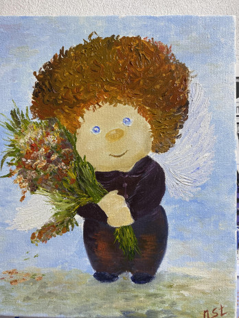 Painting маслом Ангелочек 