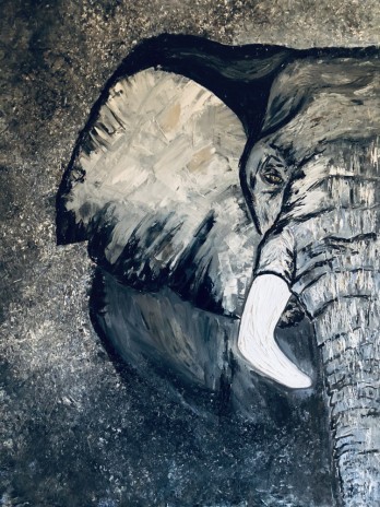 Painting маслом Слон 