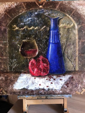 Painting маслом Гранатовое вино 