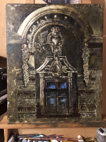 Painting маслом Старинное окно