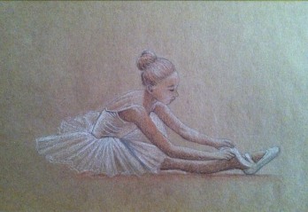 Painting карандашом балерина