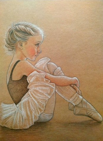 Painting карандашом Маленькая балерина