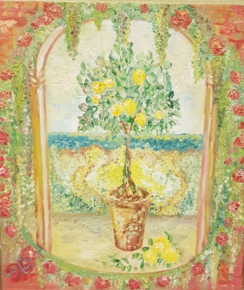 Painting маслом Лимонное дерево