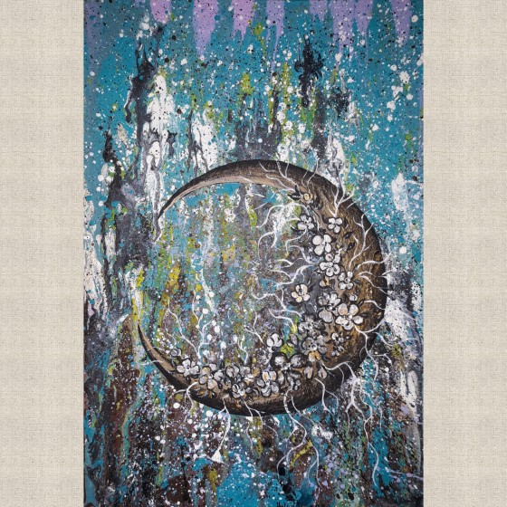 Painting акрилом Цветущая луна