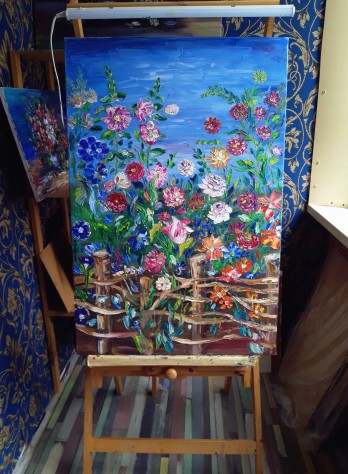 Painting маслом Украинский сад 