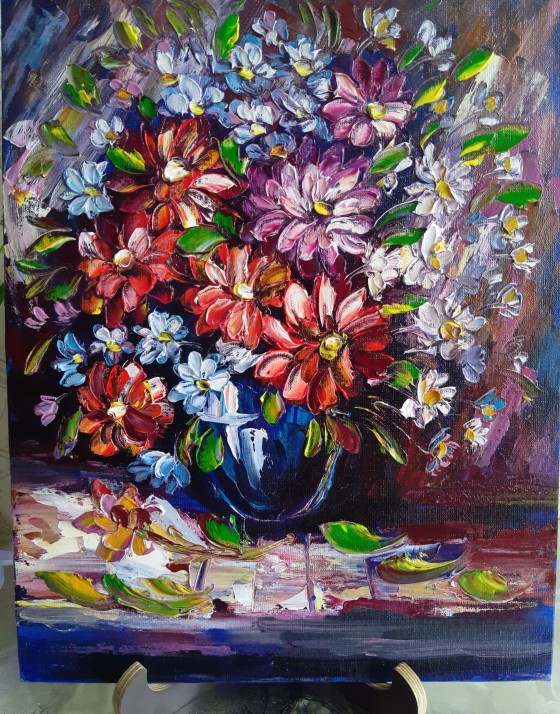 Painting маслом Картина маслом Букет 24х30см