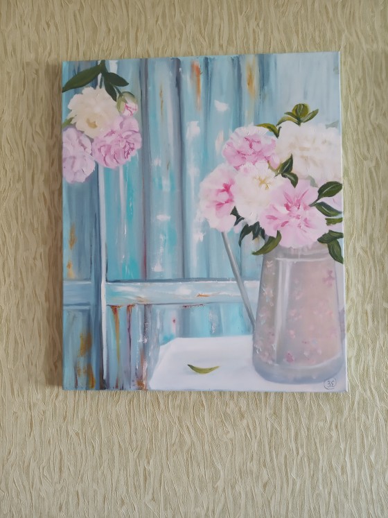 Painting маслом Пионы