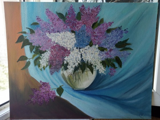 Painting маслом Сирень