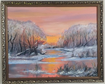 Painting маслом Рубиновый закат