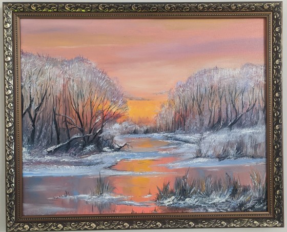 Painting маслом Рубиновый закат