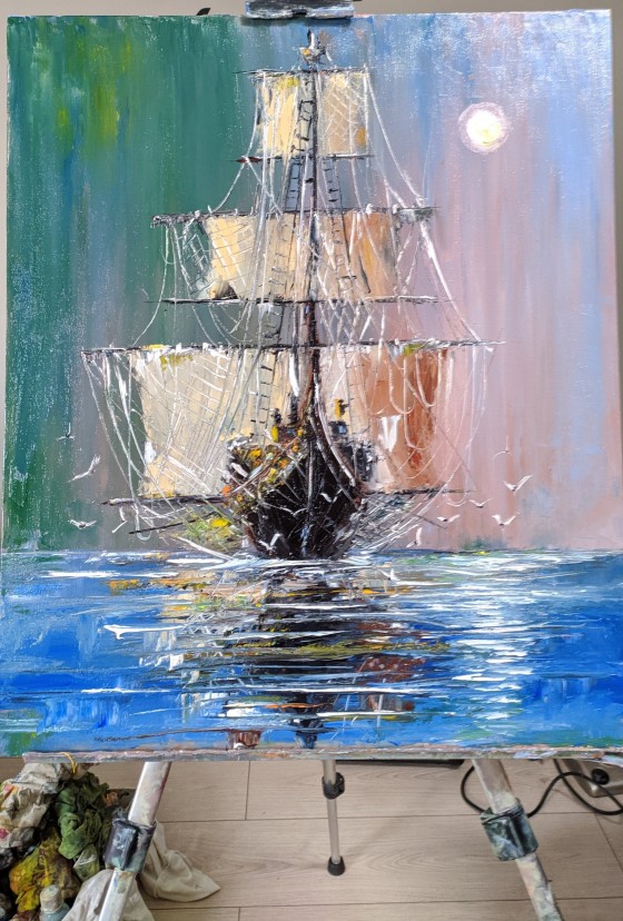 Painting маслом Корабль призрак