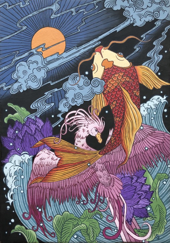 Painting акрилом Путь домой 